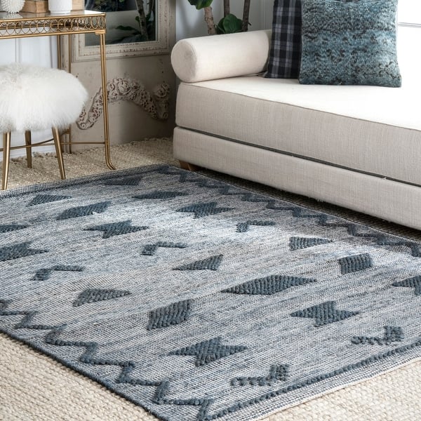 Shop The Curated Nomad Newburg Natural Jute Flatwoven Geometric Area Rug Overstock 27994097 7 6 X 9 6