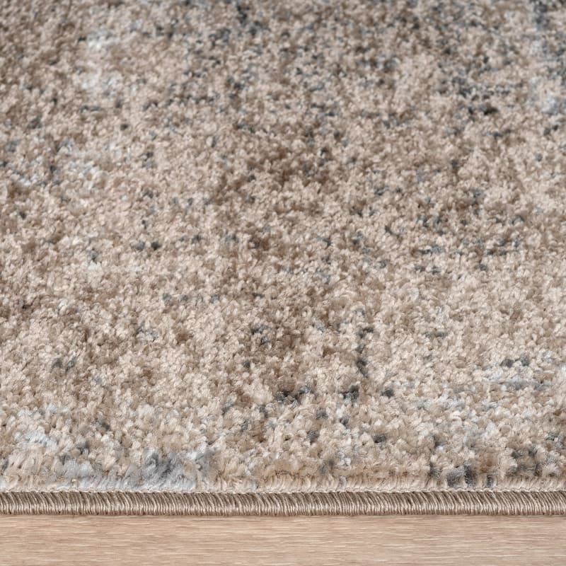 Modern Designer Rug with Earthy Colors in Cream Brown Black