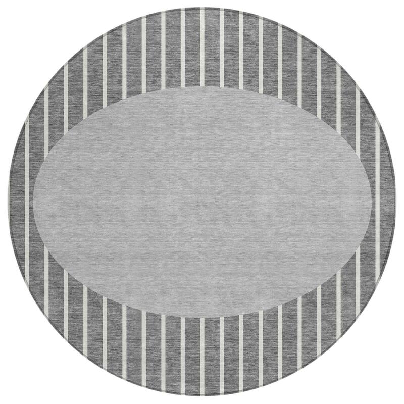 HomeRoots Striped Transitional Rectangle Outdoor Rug