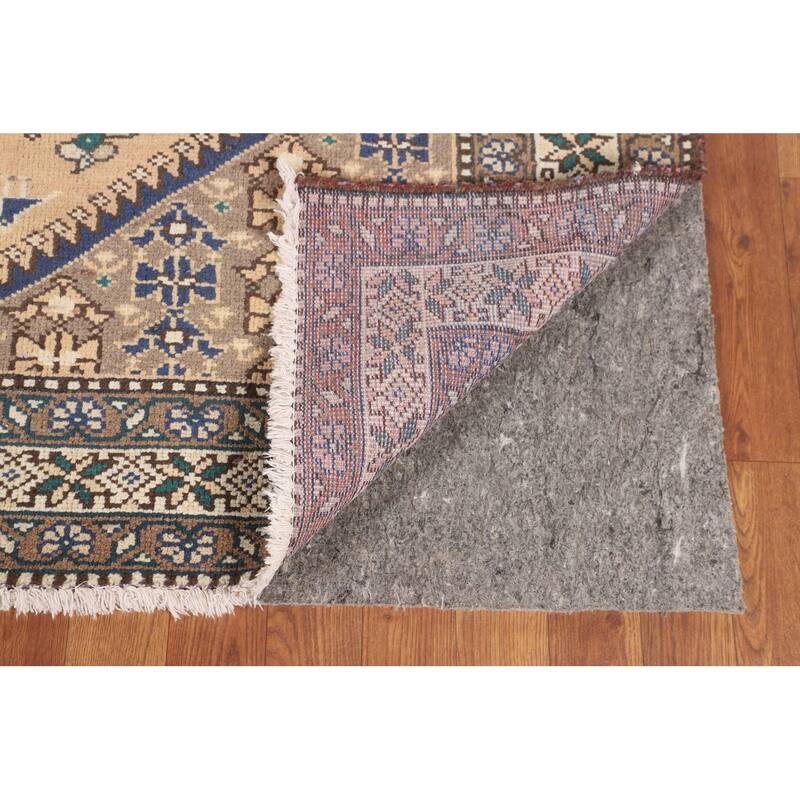 Tribal Geometric Bakhtiari Persian Vintage Rug Handmade Wool Carpet - 5'3" x 9'10"