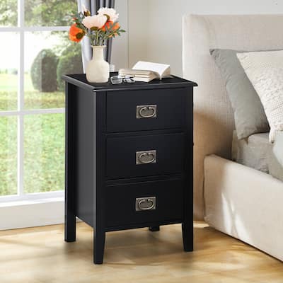 Javlergo Mid Century Wood Nightstand with 3-Drawer