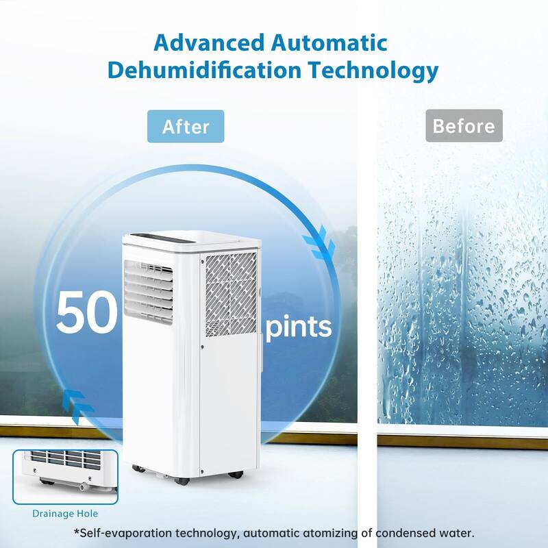 14000 BTU Portable Air Conditioner, 3-in-1 AC Unit with Window Kit