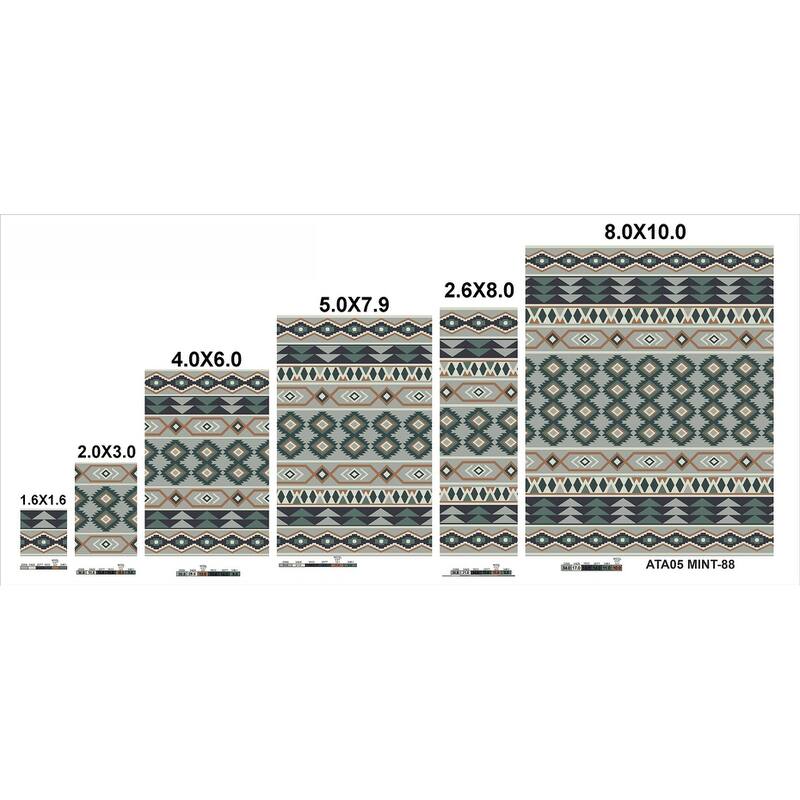 Alejandra Mint Handloomed Jute and Wool Blend Area Rug