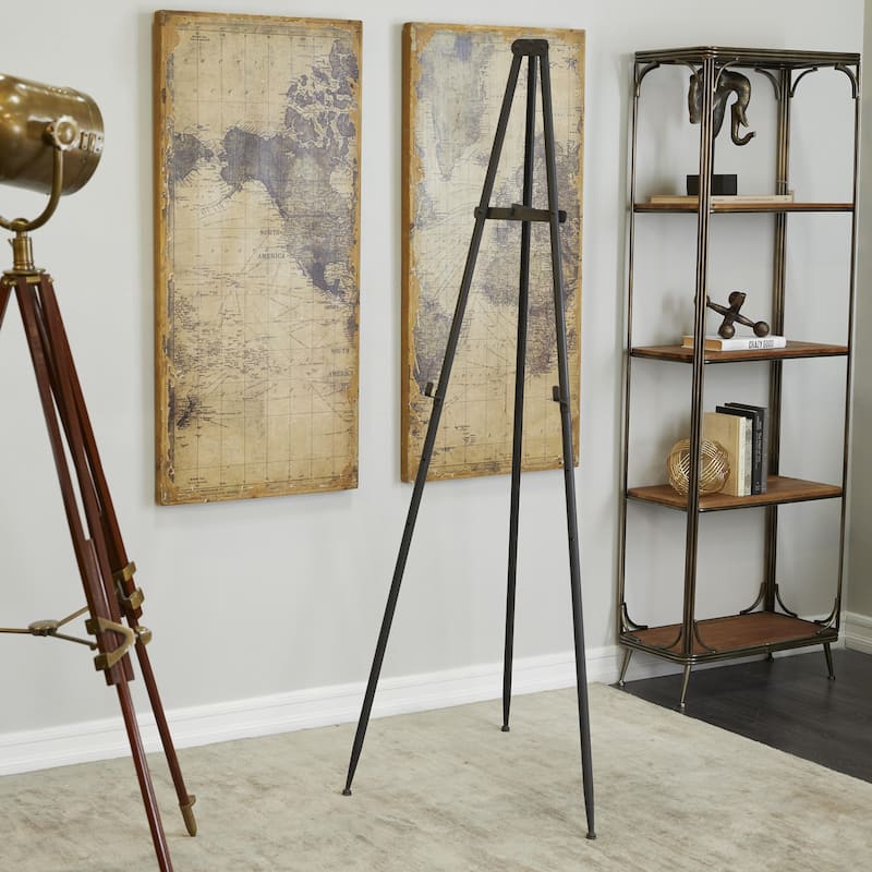 Metal Extra Large Adjustable 3 Tier Display Easel with Foldable Stand - Black or White - Roche River Decor