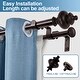 preview thumbnail 3 of 28, Modern Round Urn Adjustable Drapery Double Curtain Rod