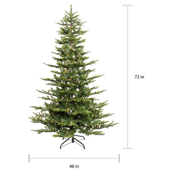 Aspen Green Fir Pre-lit 6.5-foot Artificial Christmas Tree - Overstock ...