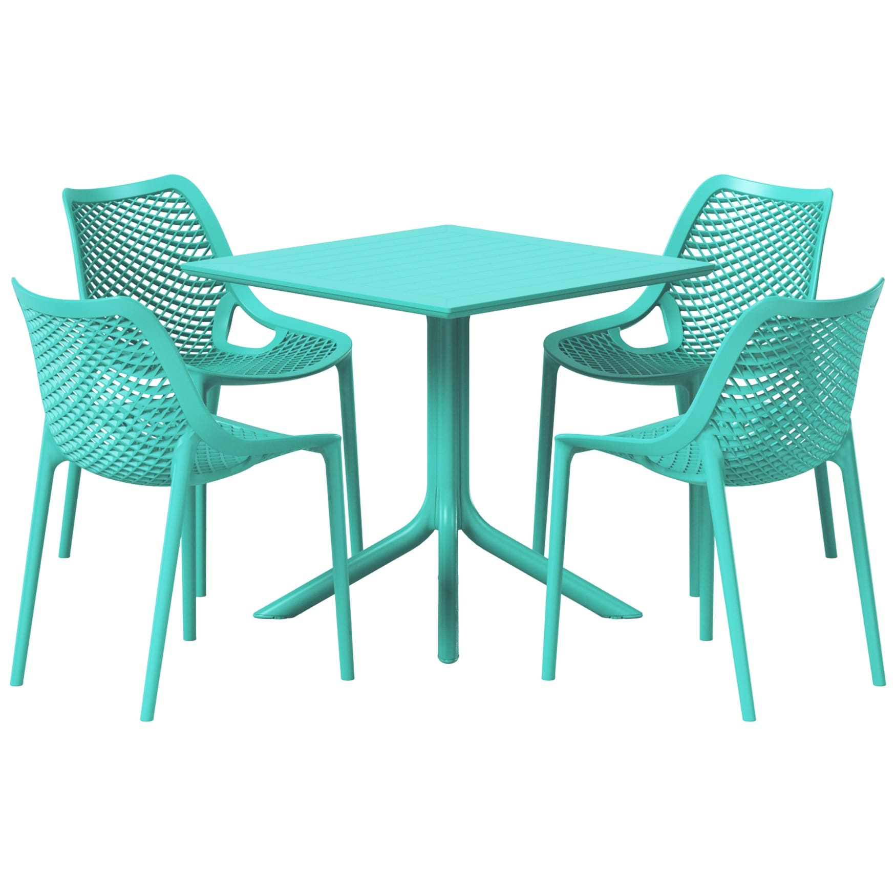 Frond and Form 4-Person Outdoor Square Dining Set