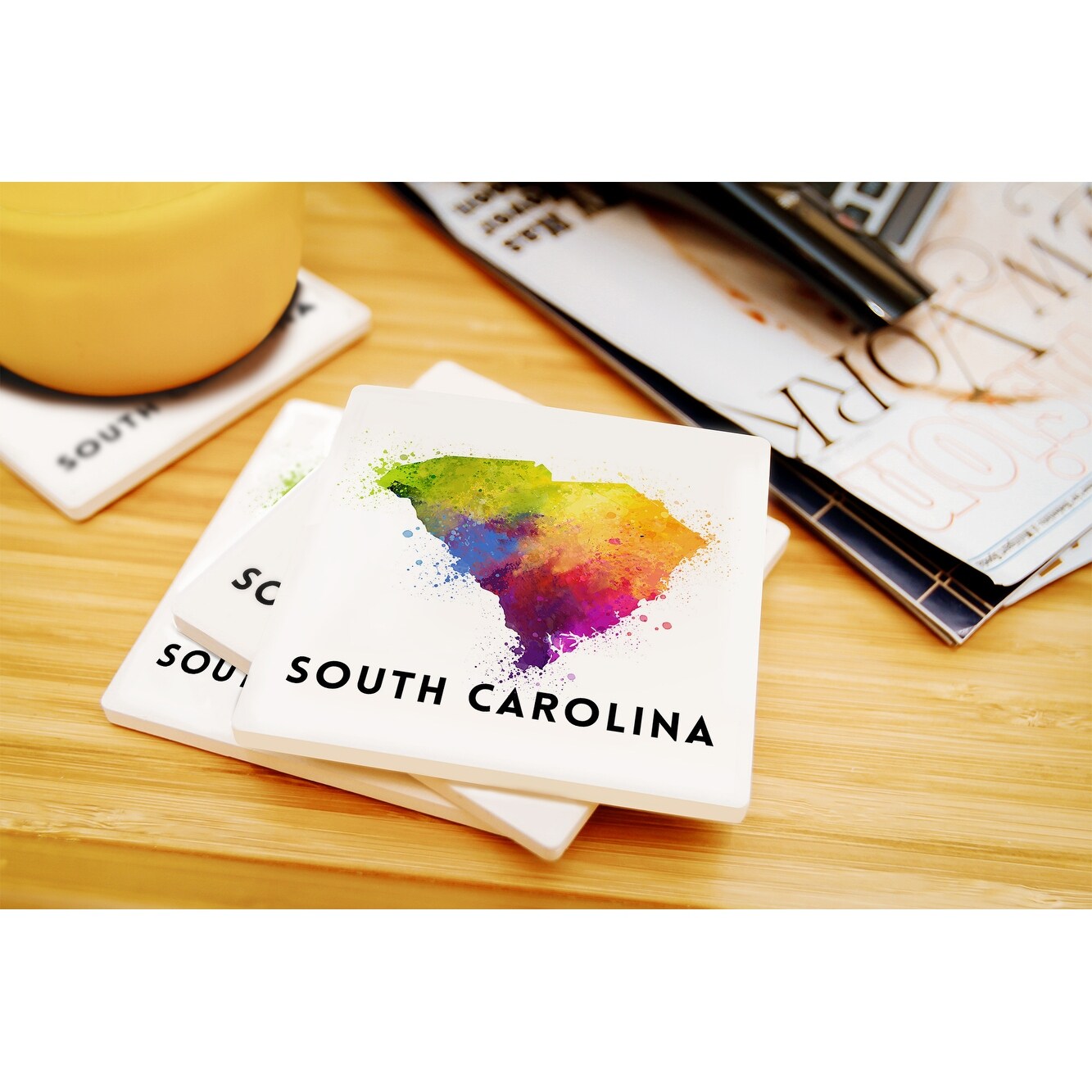 Shop South Carolina State Abstract Watercolor Lantern Press