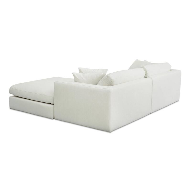 NADAAL STUDIOS Rio, 3-Piece Modular Sectional Sofa With Rubber Wood Base - 95.2"W x81.8"D x23.6"H