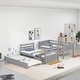preview thumbnail 3 of 7, Gray Twin over Pull-Out Bunk Bed with Twin Size Trundle