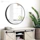 Neutypechic Modern Thin Frame Wall-Mounted Vanity Round Mirror