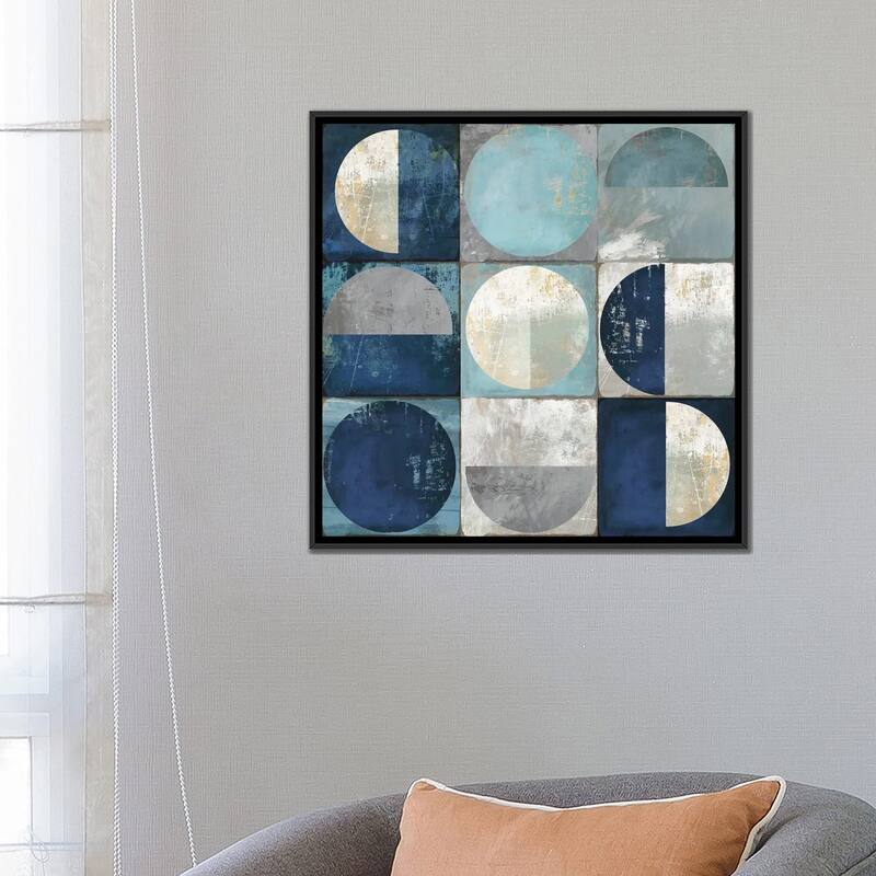 iCanvas "Teal Crescent" by Tom Reeves Framed Canvas Print