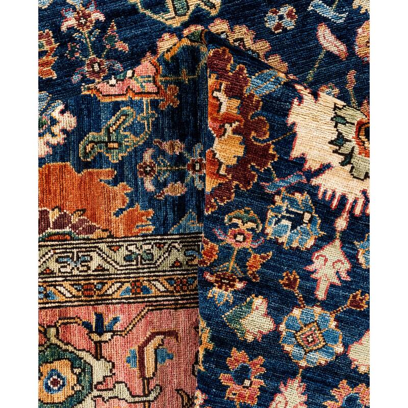 Serapi One-of-a-Kind Hand-Knotted Area Rug - Blue - 9' 1" x 11' 9"