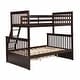 preview thumbnail 15 of 18, Twin Over Full Bunk Bed with Storage Drawers, Wooden Bunk Bed with Ladder and Safety Guard Rails