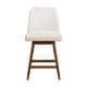 preview thumbnail 137 of 176, Amalie Upholstered Bar Stool, Swivel Counter Height Stool with Solid Wood Frame