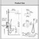 preview thumbnail 18 of 16, Rain Shower System with Waterfall Tub Spout 3 Function Bathroom Shower Faucet Set Contain 12 Inch Shower Head