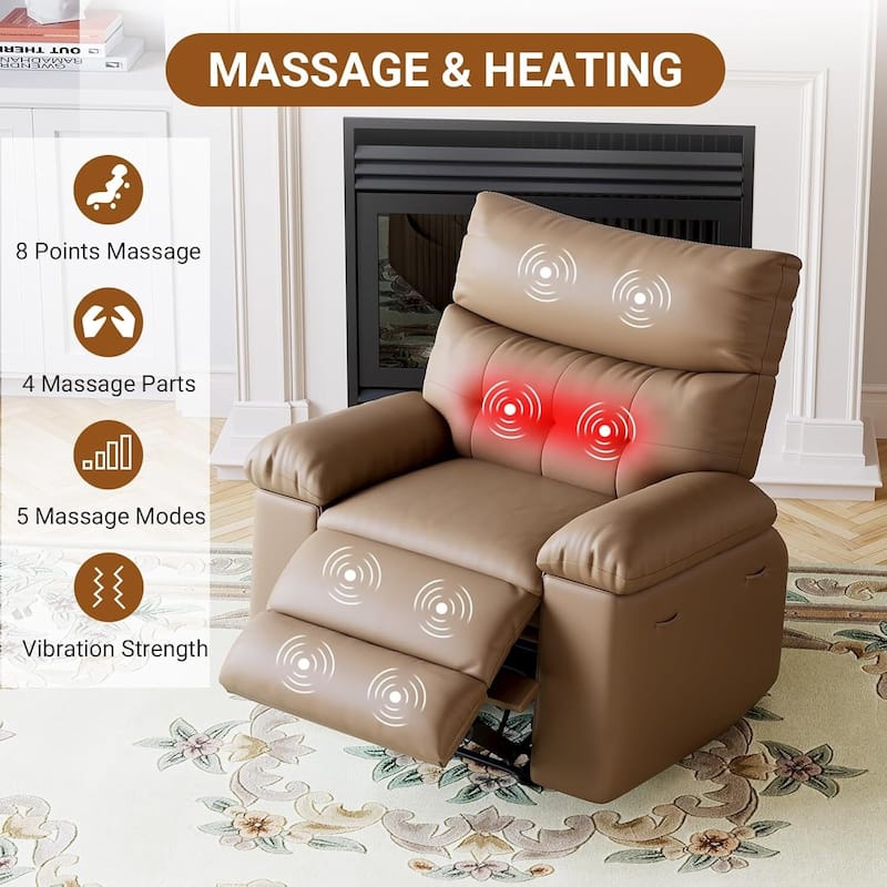 360 Swivel Rocking Chair Massage Recliner Sofa Chair for Living Room, Nursery