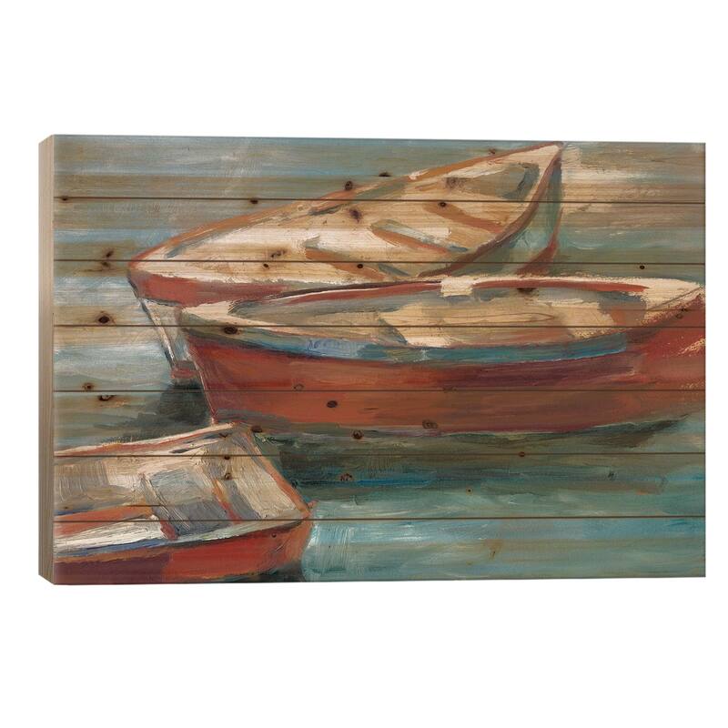 By The Lake II Print On Wood by Ethan Harper - Multi-Color - 26x40x1.5