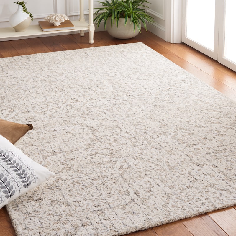 SAFAVIEH Handmade Metro Rudolfa Modern Wool Rug - 3' x 5' - Beige/Ivory