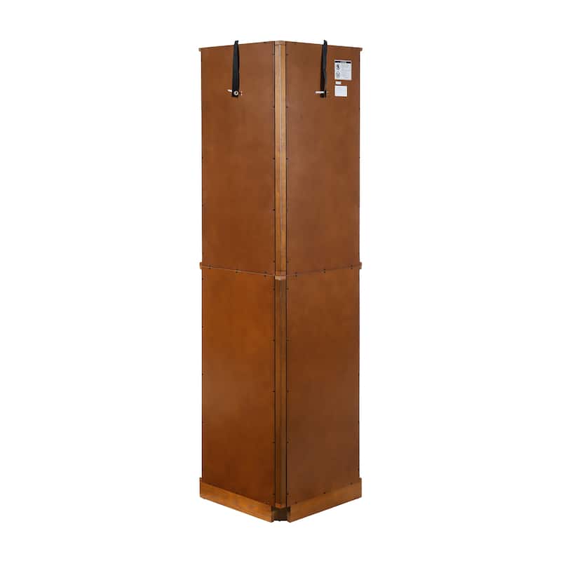 6 Shelf Corner Curio Display Cabinet with Lights, Mirrors and Shelves