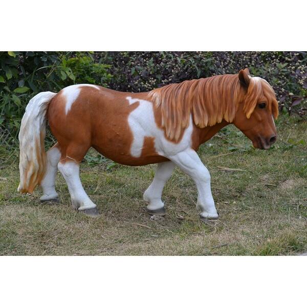 Shop 32 5 Brown And White Shetland Pony Walking Statue N A