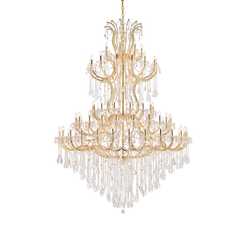Elegant Lighting 2800G96/RC Maria Theresa 86 Light 72" Wide Crystal - Gold