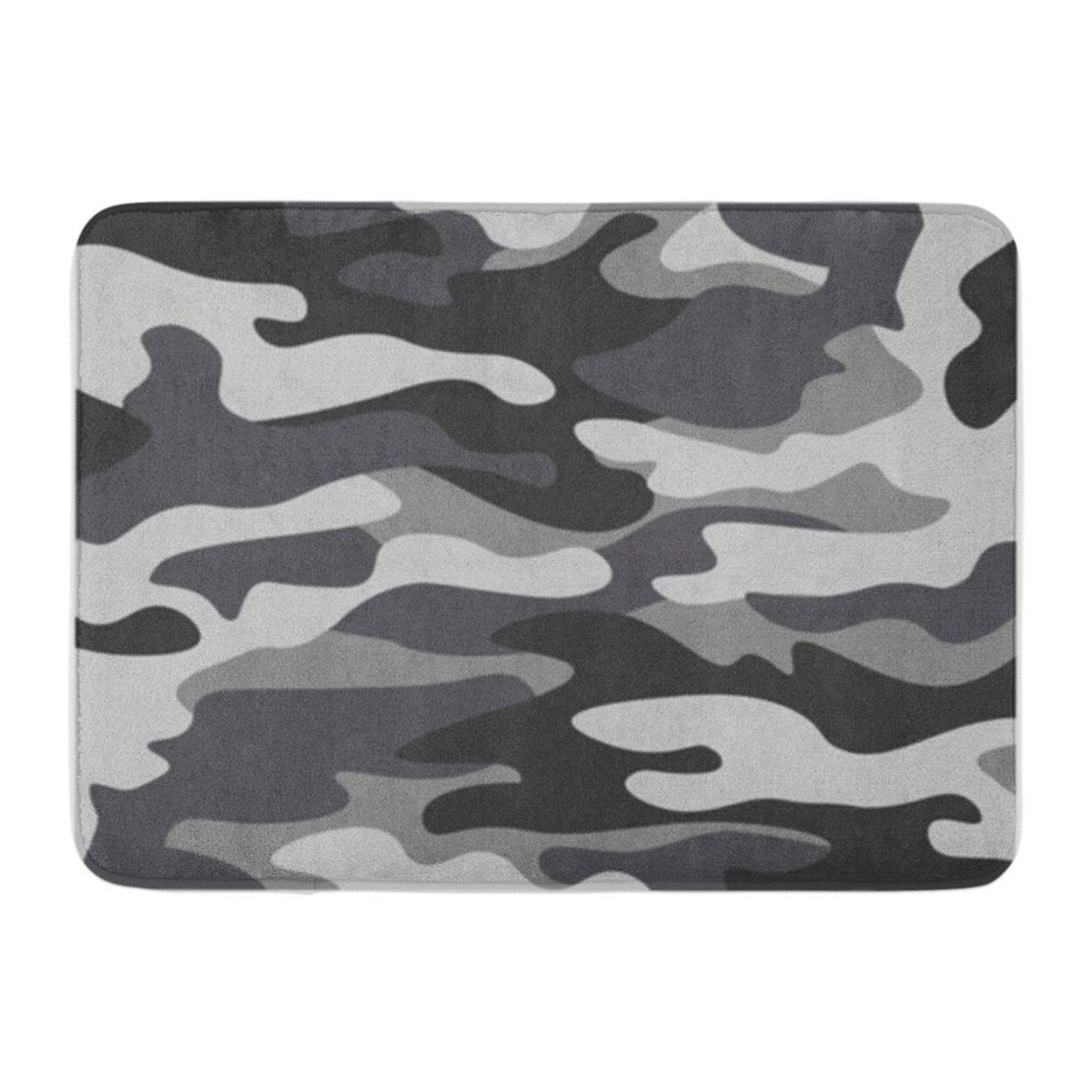 Shop Camouflage Pattern Classic Masking Camo Black Grey Colors Winter Ice Doormat Floor Rug Bath Mat 30x18 Inch Multi On Sale Overstock 31775692