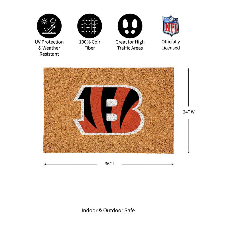 Cincinnati Bengals Full Color Indoor/Outdoor Coir Mat