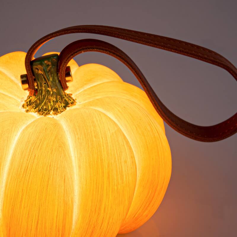 7" Pumpkin Lamp Decor for Outdoor, Halloween - 7 inch
