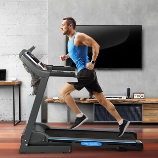 2.25 HP Folding Electric Motorized Power Treadmill Machine with LCD Display - 62" x 26.5" x 49.5" (L x W x H)