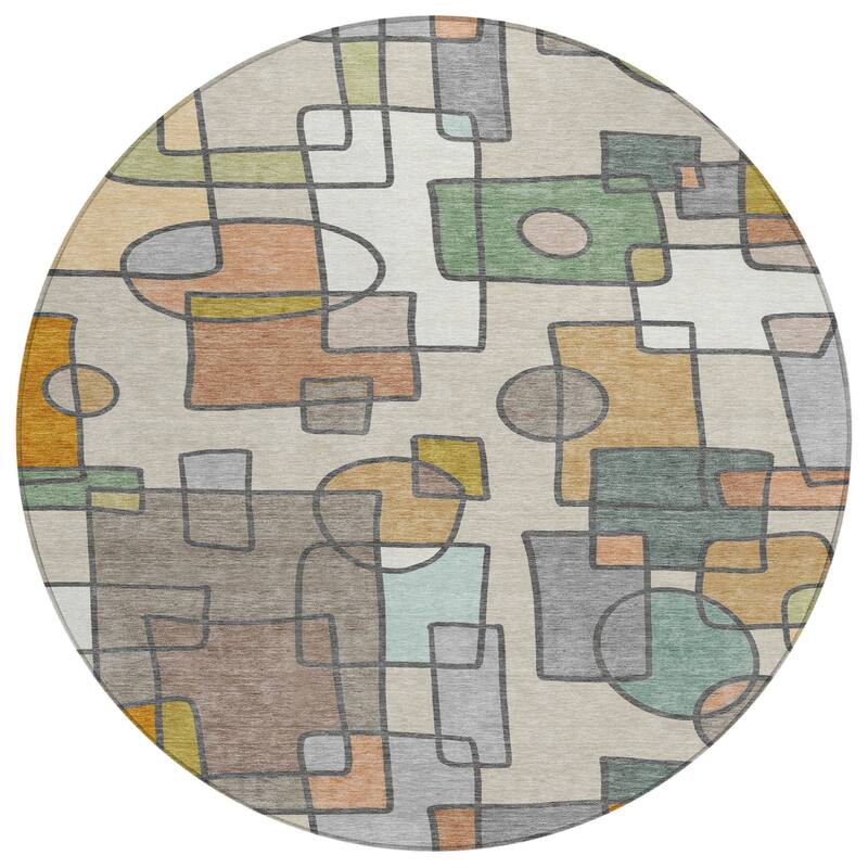 Machine Washable Indoor/ Outdoor Contemporary Prenner Chantille Rug