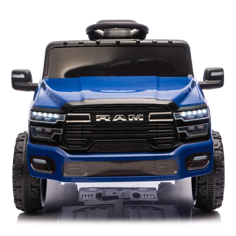 Licensed Dodge RAM 3500 12V Kids Ride On Truck, W/ Remote Control, 2WD & Rear Shock Suspension, LED Headlights