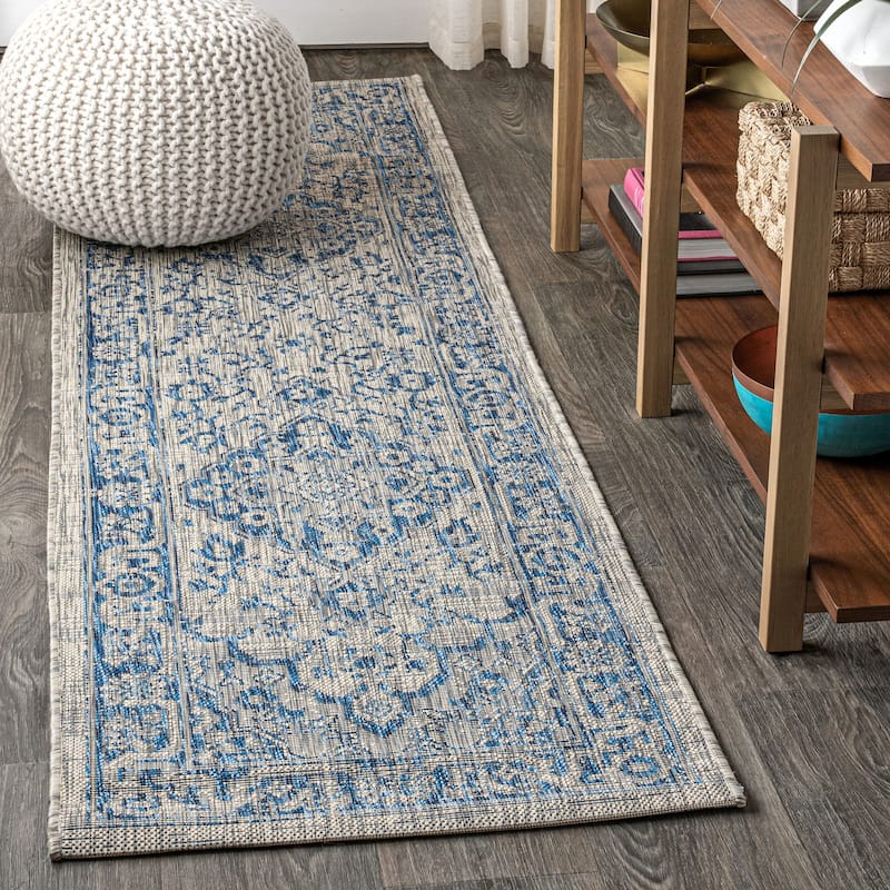 JONATHAN Y Palazzo Boho Medallion Textured Weave Indoor/Outdoor Area Rug