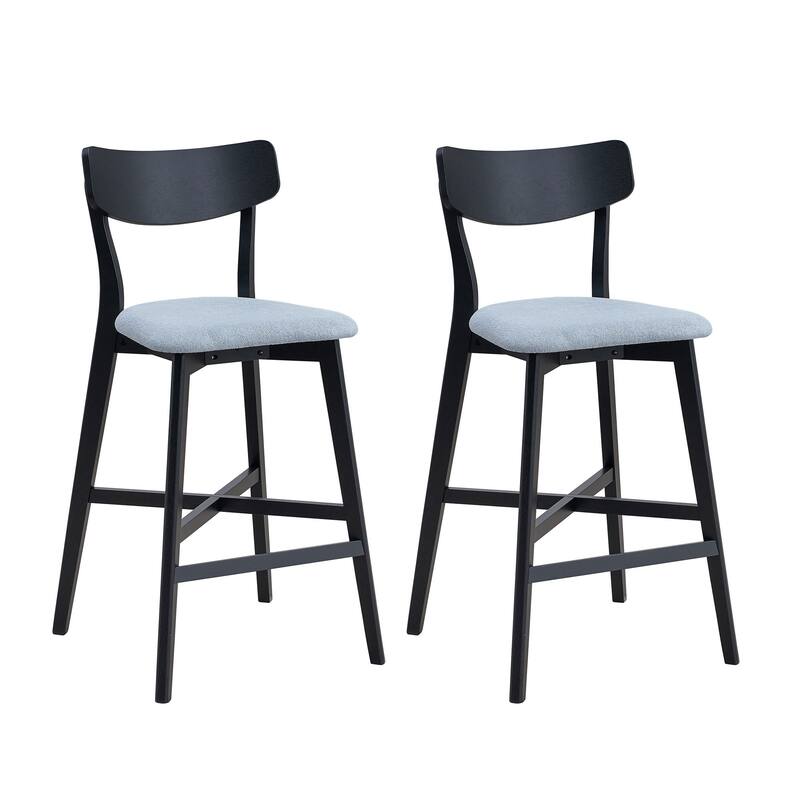 Counter Stools Set of 2, Modern Bar Stools with Backs, Counter Height Bar Stools, Upholstered Counter Chair for Kitchen Island