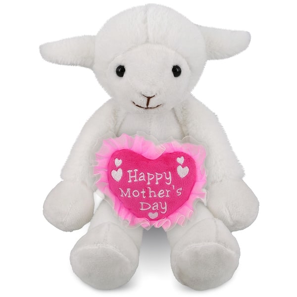 slide 2 of 5, DolliBu Mother’s Day Super Soft Plush Long Leg Lamb With Pink Heart - 10.5 inches