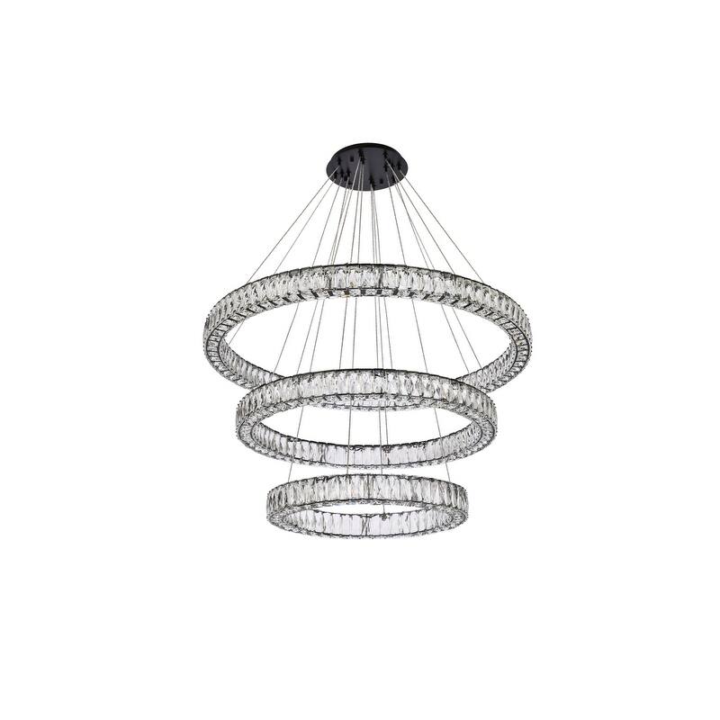Indigo Home 41 inch LED triple ring chandelier