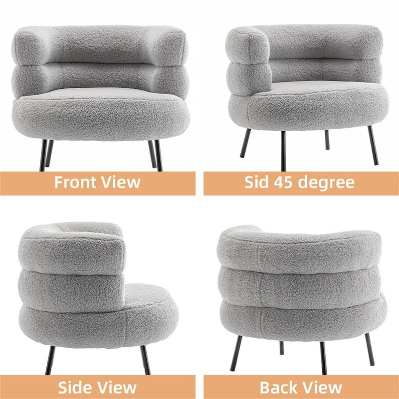 XINMICS Modern Accent Chair Upholstered Armchair for Living Room, Bedroom