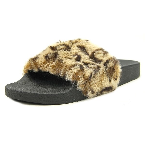 steve madden fur slide sandals
