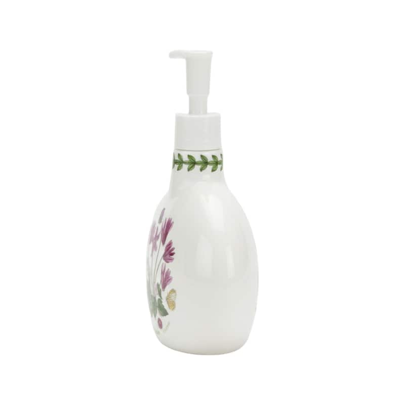 Portmeirion Botanic Garden Soap Dispenser - Cyclamen Motif - 7.5 in