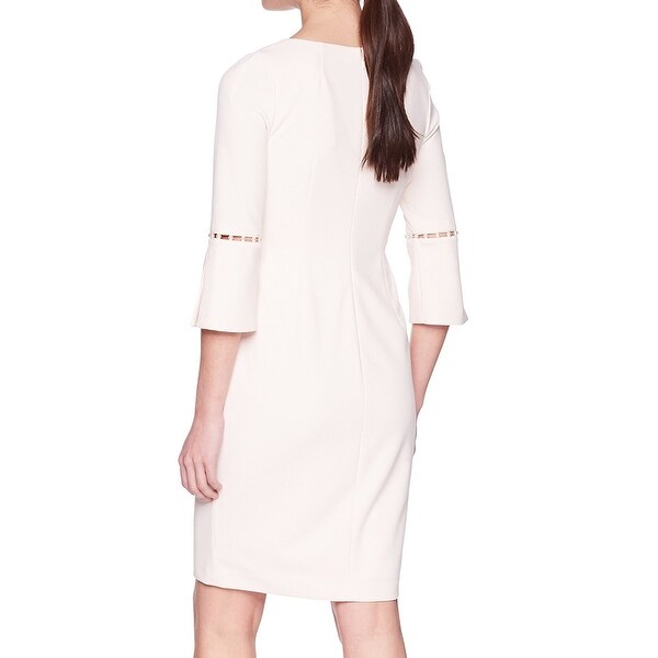 Calvin klein pink dress with pearls clearance