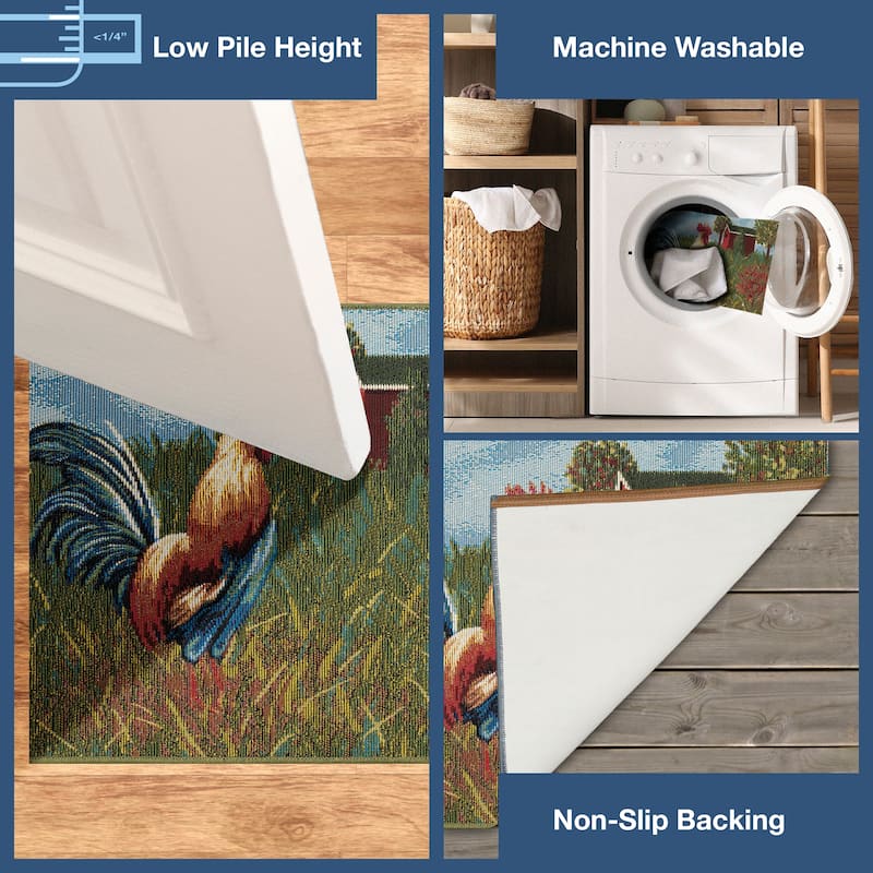 Liora Manne Esencia Rooster Farm Indoor/Outdoor Mat