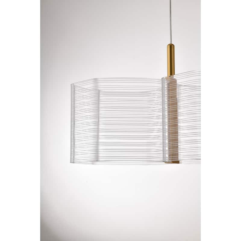 Kenzo LED 2 Light Mini Pendant Polished Anodized Bronze Finish Light Guide Panel - Polished Anodized Bronze