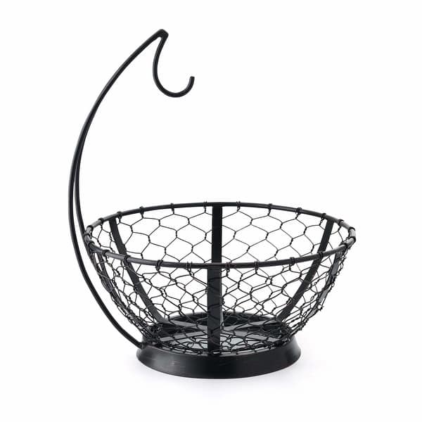 Gourmet Basics by Mikasa Farmers Market Fruit Basket with Banana Hook - 12" x 15"