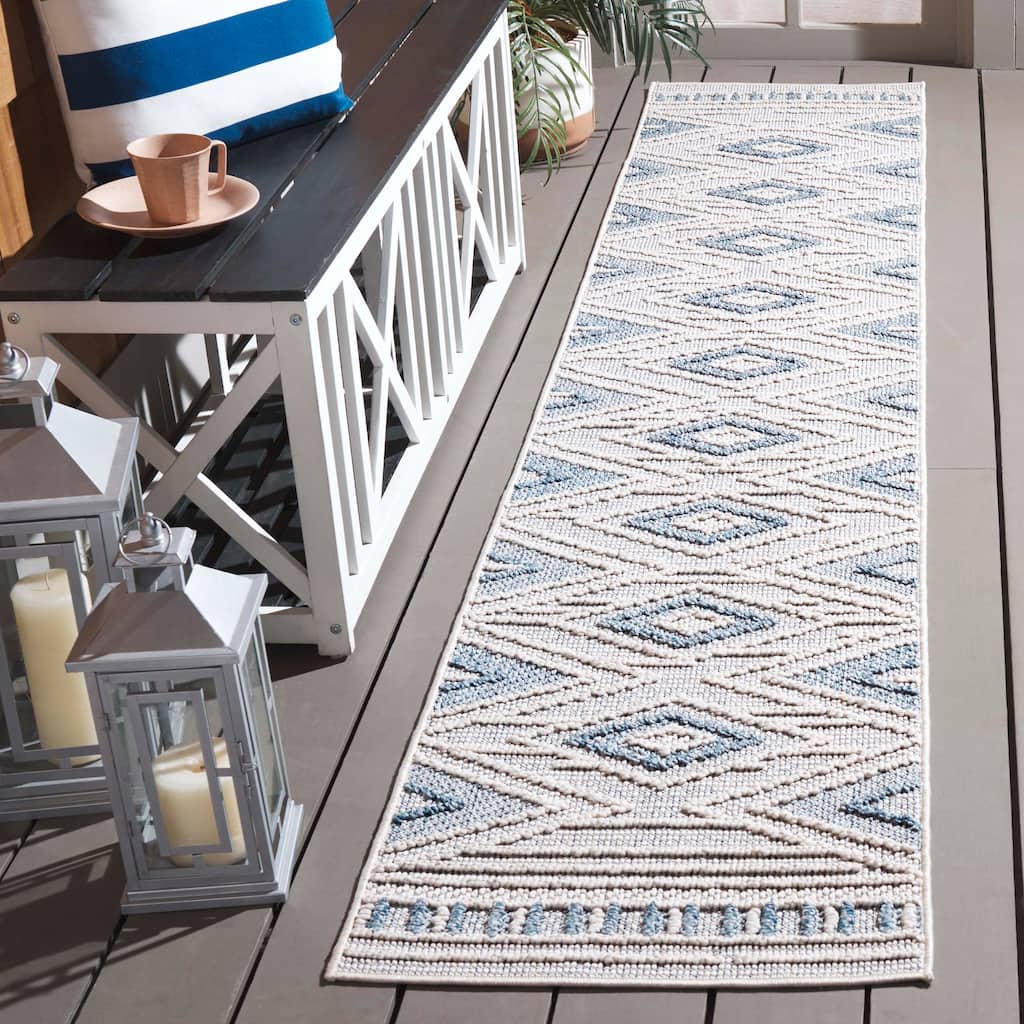 SAFAVIEH Santorini Romualda Indoor/Outdoor Rug - 2' x 10' Runner