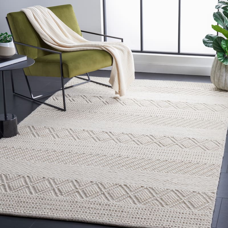 SAFAVIEH Handmade Natura Zehorit Wool Rug - 3' x 5' - Ivory