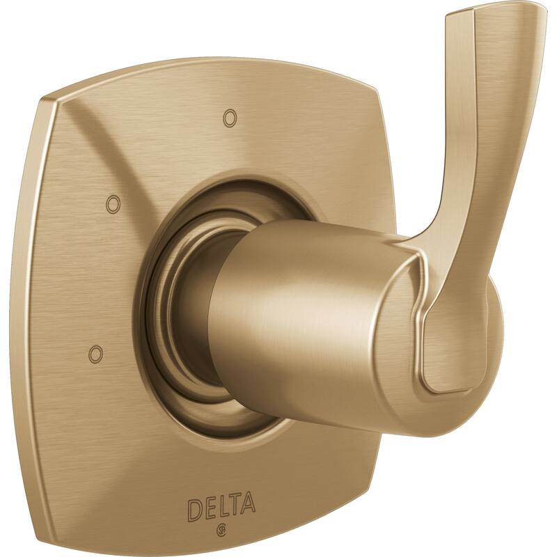 Delta Stryke Three Function Diverter Valve Trim Less Rough-In Valve - - Lumicoat Champagne Bronze