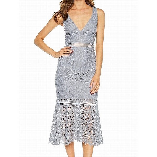 bardot dusty blue dress