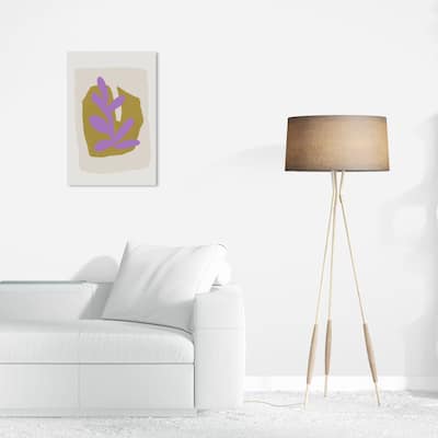 Wynwood Studio Canvas Abstract Fosil II Purple and Violet Modern & Contemporary Wall Art Canvas Print