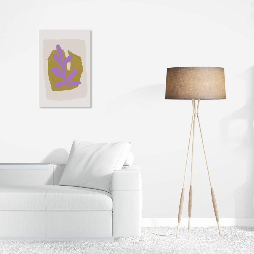 Wynwood Studio Canvas Abstract Fosil II Purple and Violet Modern & Contemporary Wall Art Canvas Print