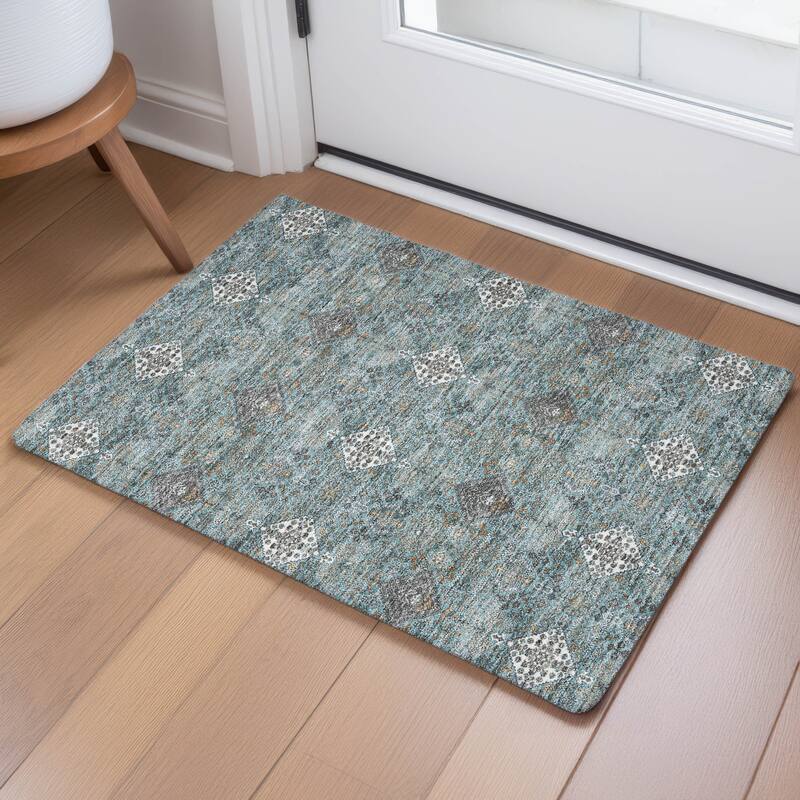 Machine Washable Indoor/ Outdoor Global Flory Chantille Rug